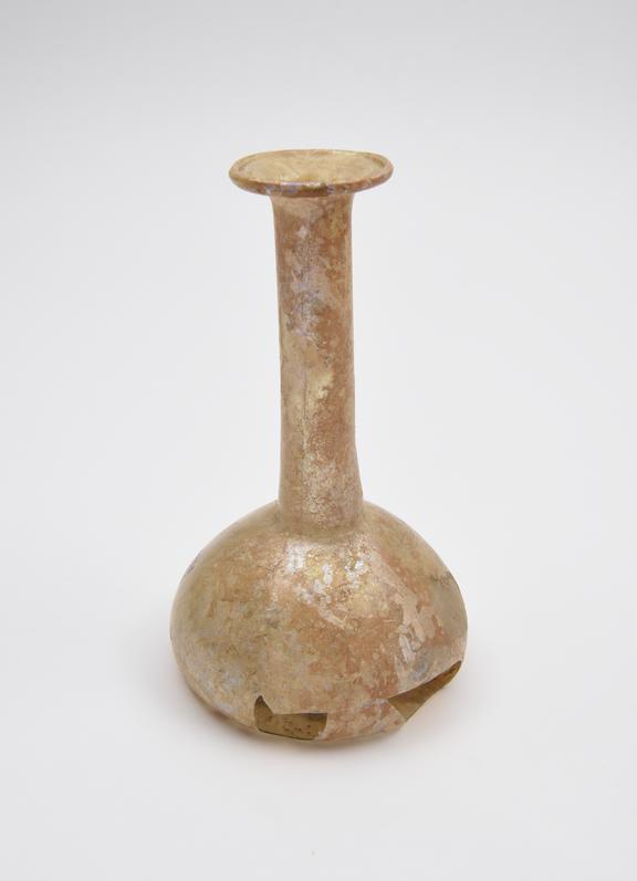 Glass unguent bottle, Roman, 151-300AD