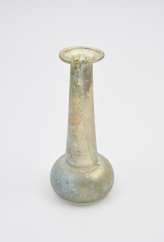 Glass unguent bottle, Roman, 151-300AD