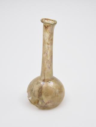 Glass unguent bottle, Roman, 151 to 300 AD