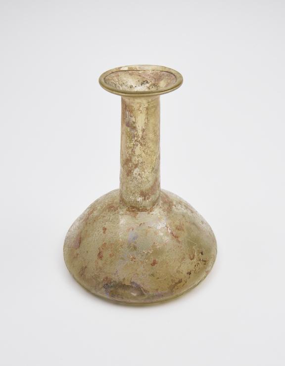 Glass unguent bottle, Roman, 151-300AD