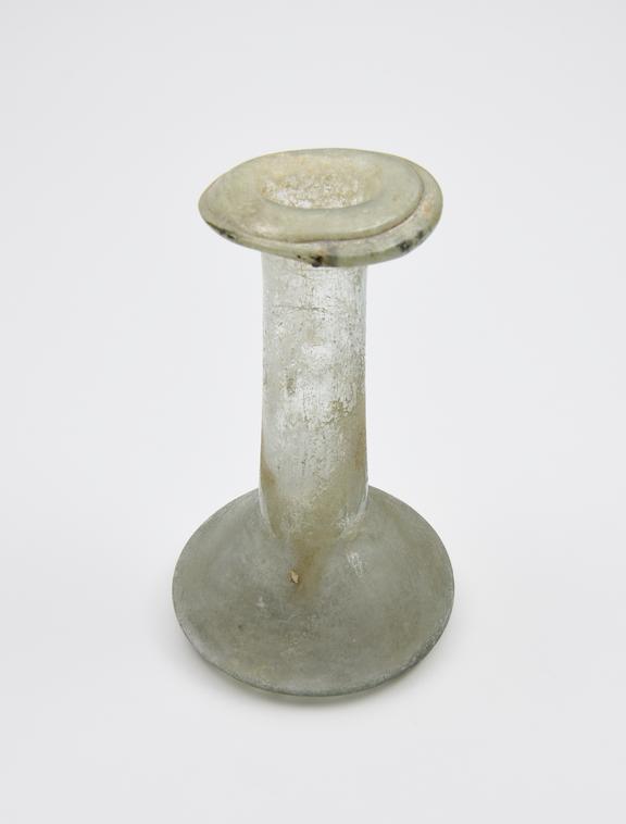 Glass unguent bottle, Roman, 151-300AD