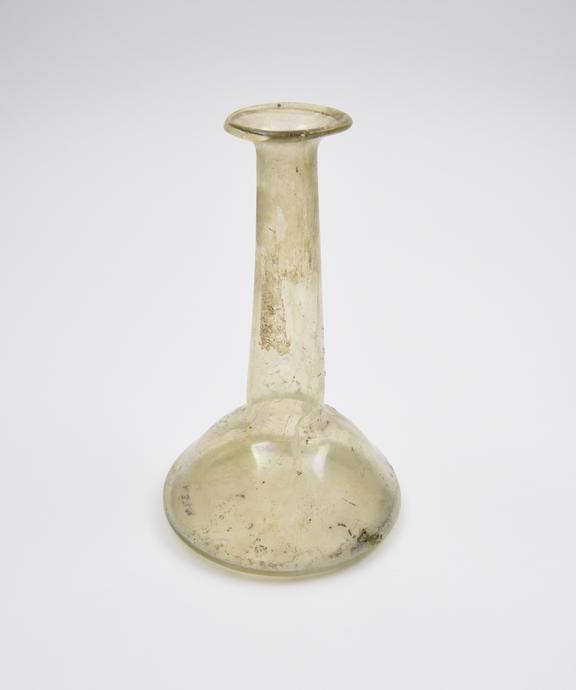 Glass unguent bottle, Roman, 151-300AD