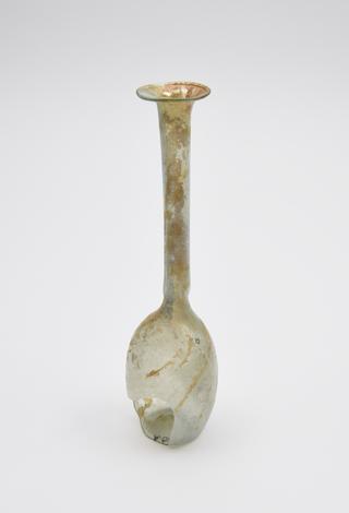Glass unguent bottle, Roman, 251-450AD