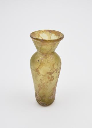 Glass flask, tall ovoid body, Byzantine, 401-1980
