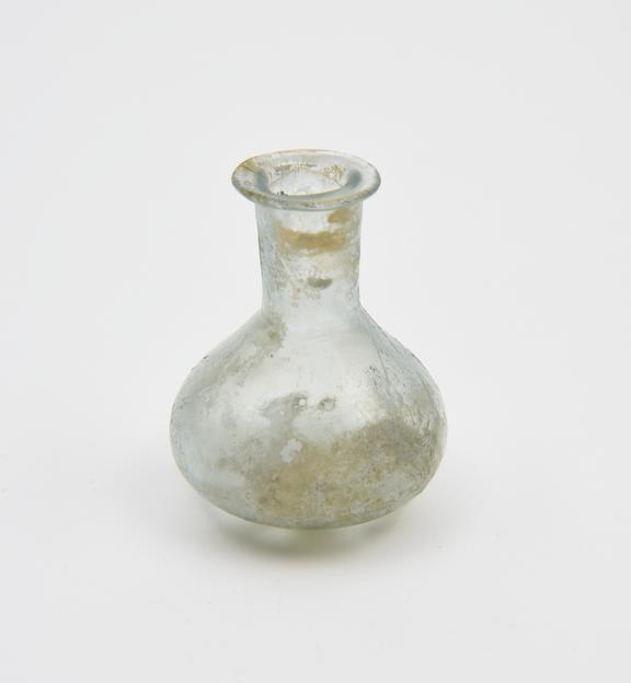 Glass flask, Roman, 1-150AD