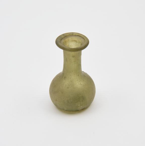 Glass unguent bottle, Roman, 151-300AD