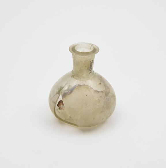 Glass flask, Roman, 1 to 150 AD