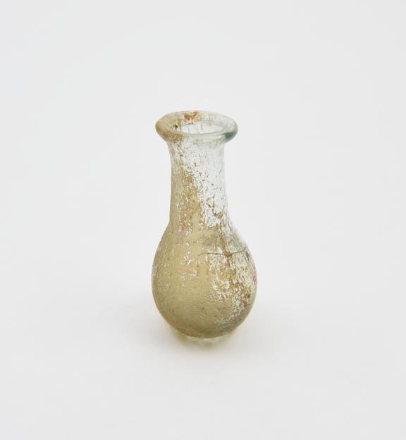 Glass unguent bottle, Roman, 151-300AD