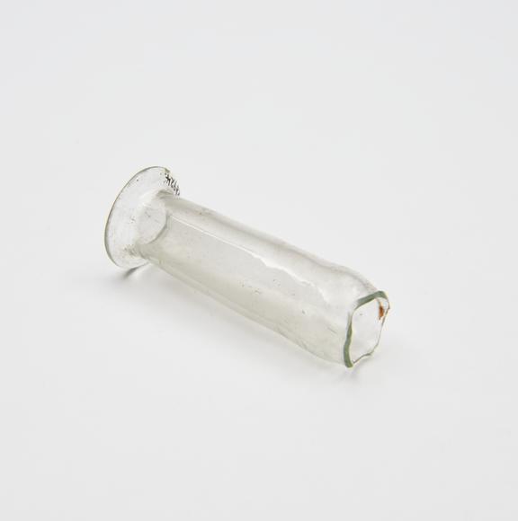 Glass neck only from an unguent bottle, Roman, 151 to 300 AD