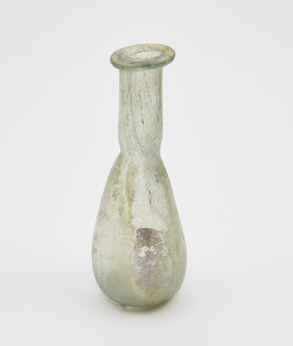 Glass unguent bottle, Roman, 151-300AD