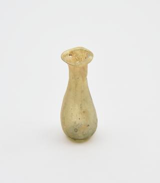 Glass unguent bottle, Roman, 151-300 AD