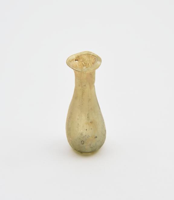 Glass unguent bottle, Roman, 151-300 AD