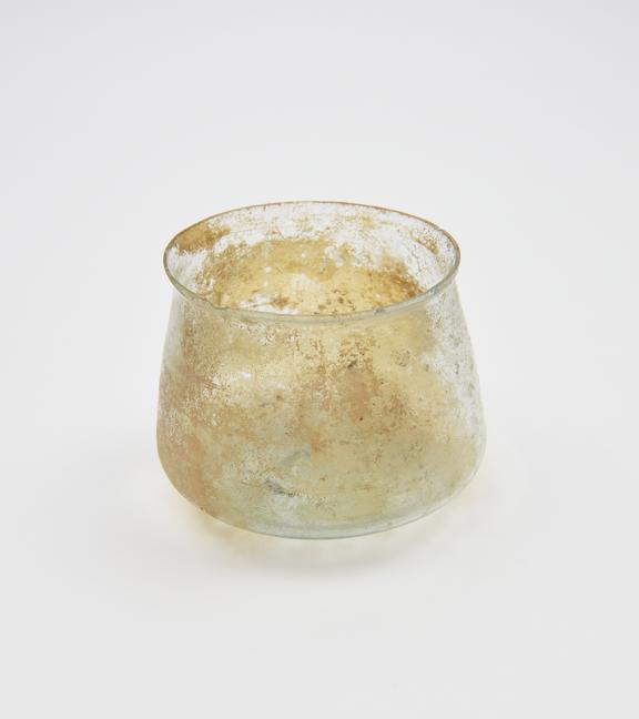 Glass drinking or cupping vessel, Roman, 1 to 150 AD