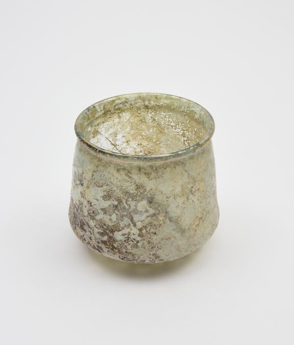 Glass drinking vessel, Roman, 151 to 300 AD