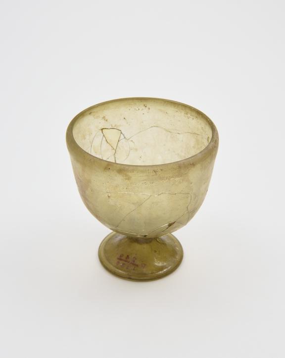 Glass goblet, Roman, 251-450AD