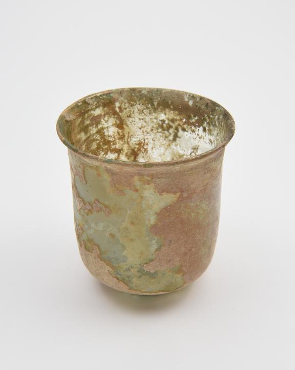 Glass drinking vessel, Roman, 151 to 300 AD