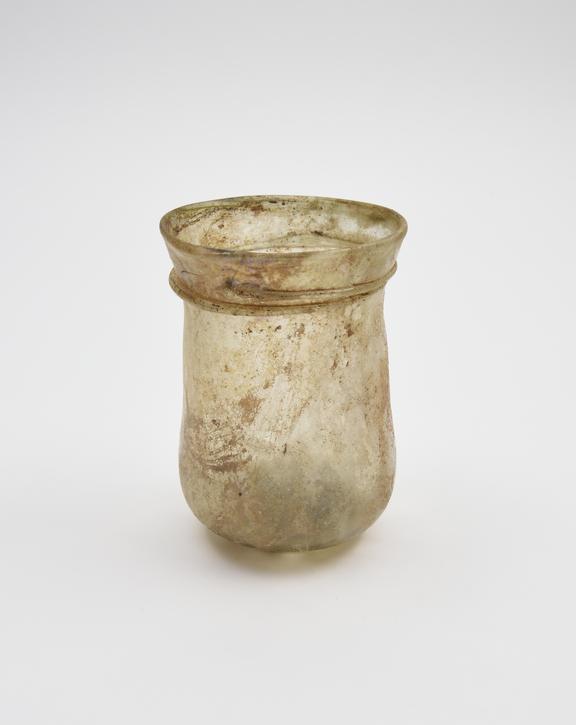 Glass cup, Roman, 251-450AD