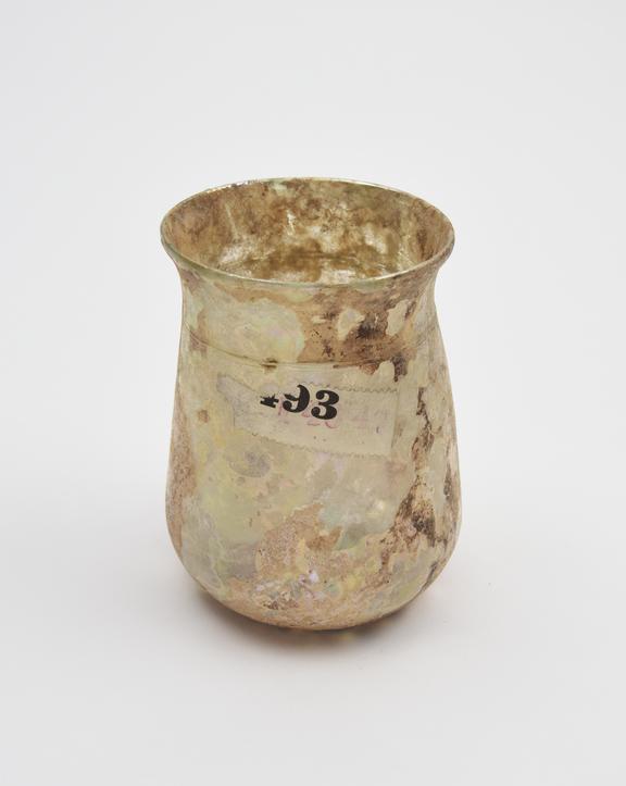 Glass cup, Roman, 151 to 300 AD