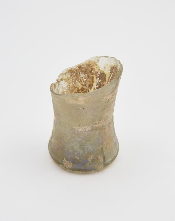 Glass base only, possibly from a jar, Roman, 151 to 300 AD