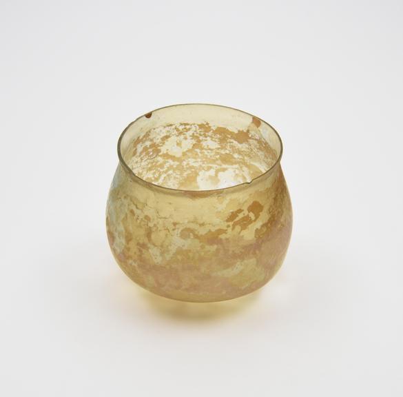 Glass cupping or drinking vessel, Roman, 1 to 150AD