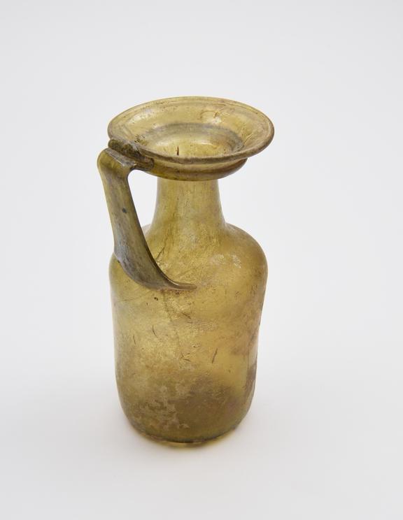 Glass bottle, with one handle, Roman, 251-450AD