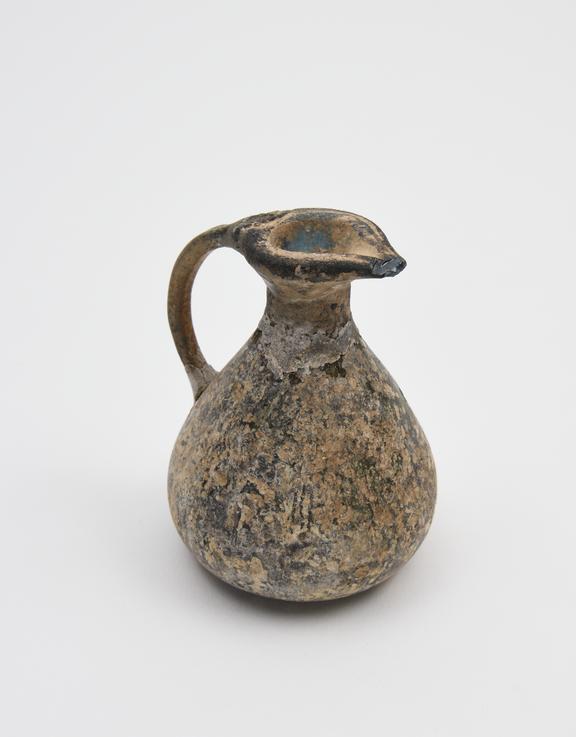 Glass jug, with replacement handle, Islamic