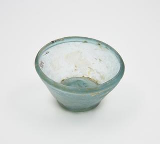 Glass bowl, blue, Roman, 151-300AD