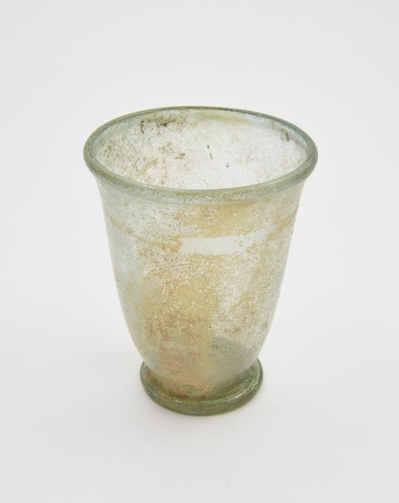 Glass cup, Roman, 251 to 450 AD