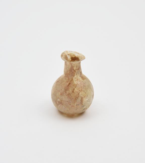 Glass flask, Roman, 1 to 150AD
