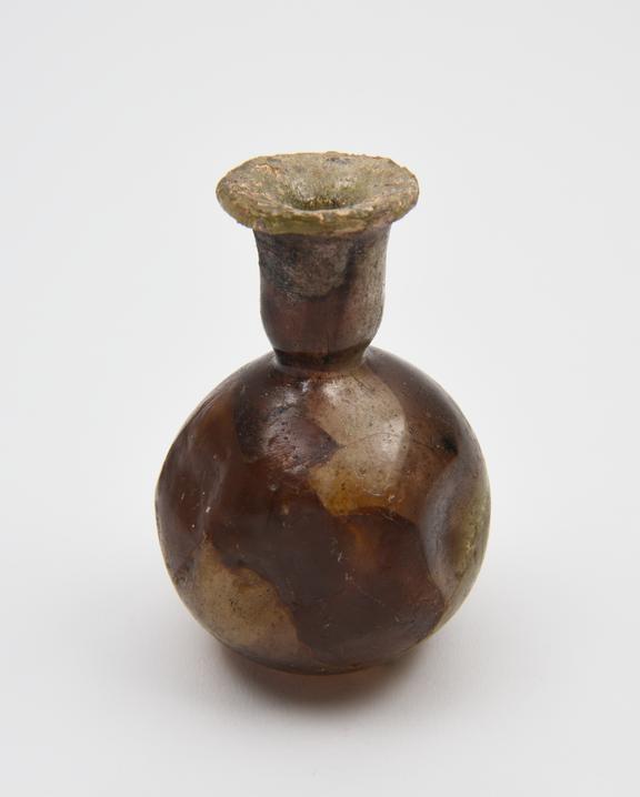 Glass flask, Roman, 251-450AD