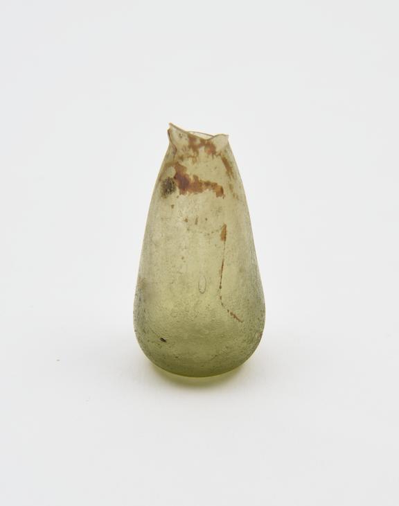 Glass unguent bottle, Roman, 151-300AD