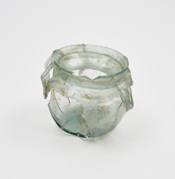 Glass jar, Roman, 251-450AD