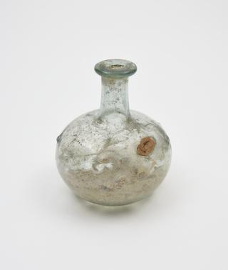 Glass flask, Roman, 251-450AD