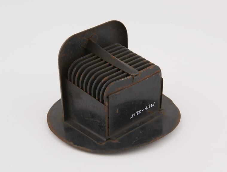 Headlamp mask (10 slots)to fit 7.5 inch diameter lamp, c.1940