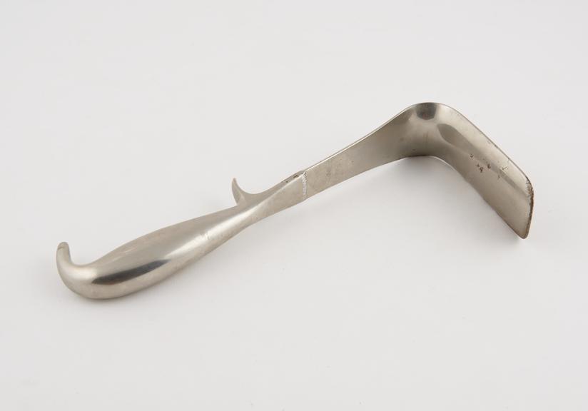 Vaginal speculum, steel, nickel plated, by Collin of Paris