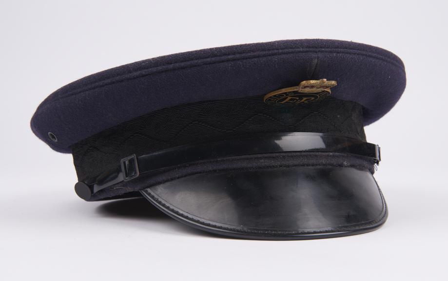 Peaked cap, as worn by Science Museum warding (security) staff