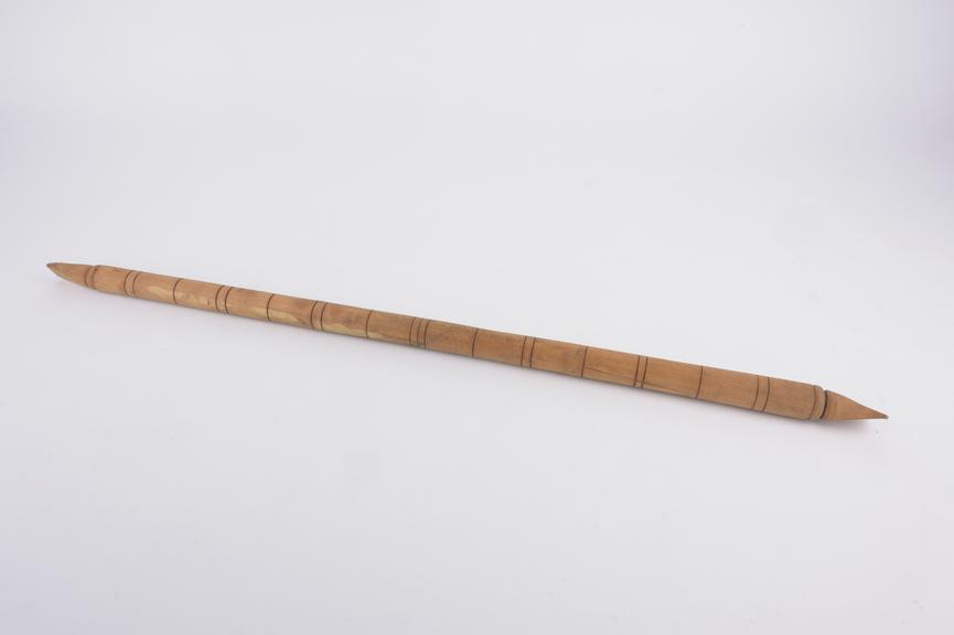 One two Turkish wooden lined measures 18th century (circular