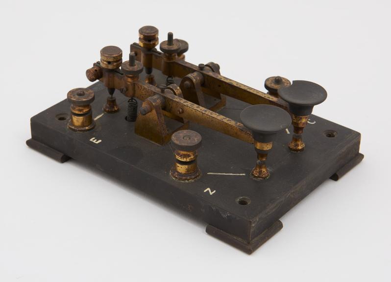 Double current telegraph key, origins unknown