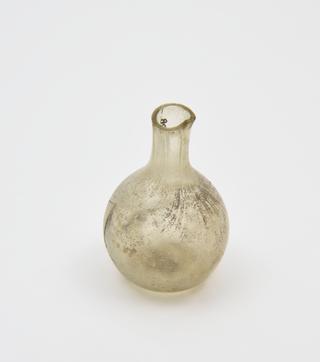 Glass flask, Roman, 1 to 150 AD