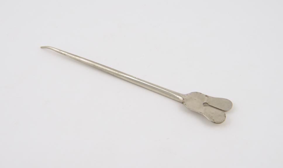 Nelaton's grooved sound, nickel plated steel, by Collin, Paris
