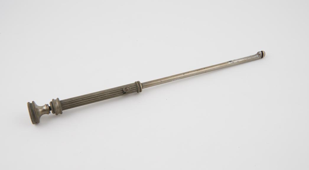 Needle holder, probably for uterine use, steel, 19th century