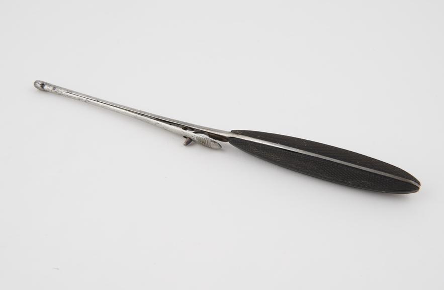 Needle holder(?), steel and ebony, 19th century