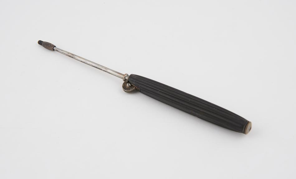 Needle holder(?), steel and ebony, 19th century