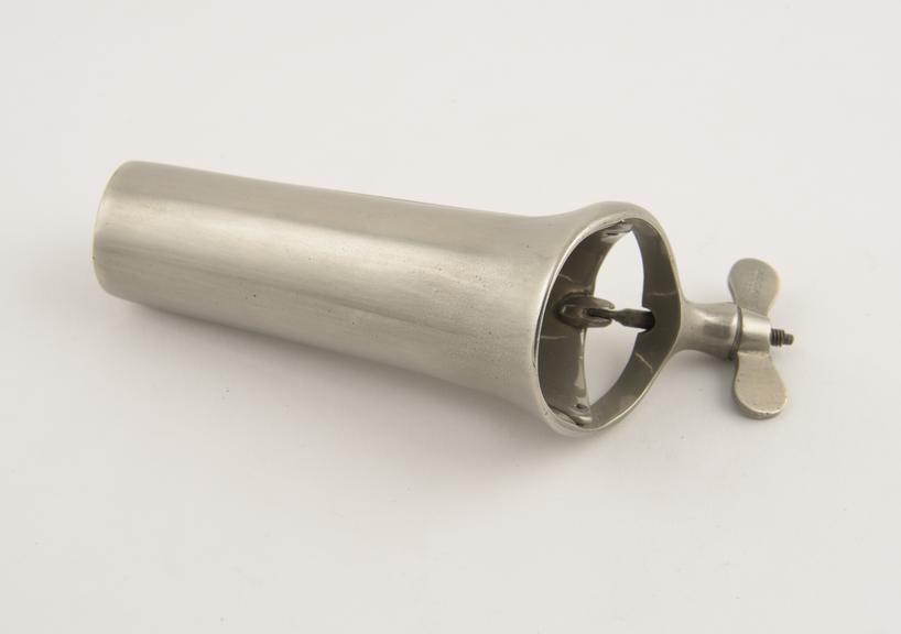 Vaginal speculum, Barnes, metal, nickel plated