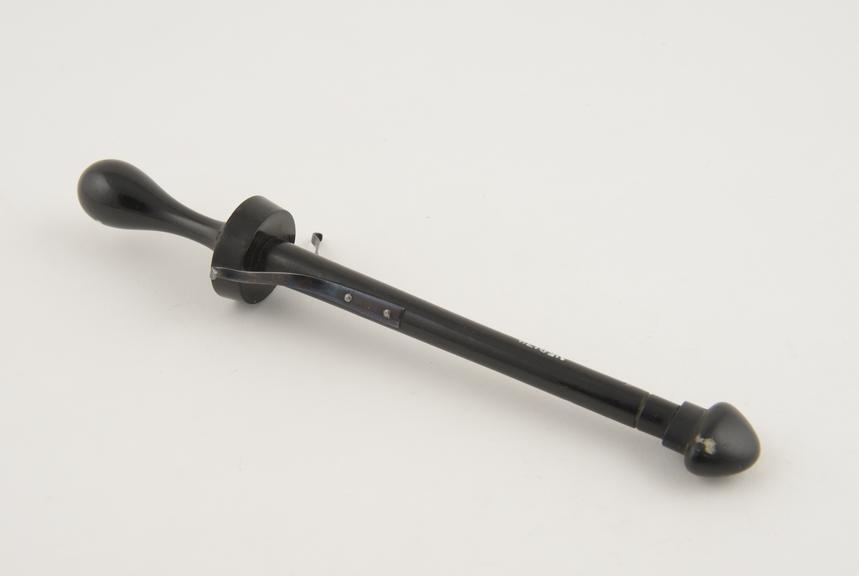 Speculum, vaginal, plug only, ebony and metal, ebony and metal