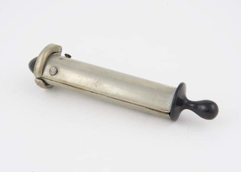 Vaginal speculum, Simpson, metal, nickel plated with plug