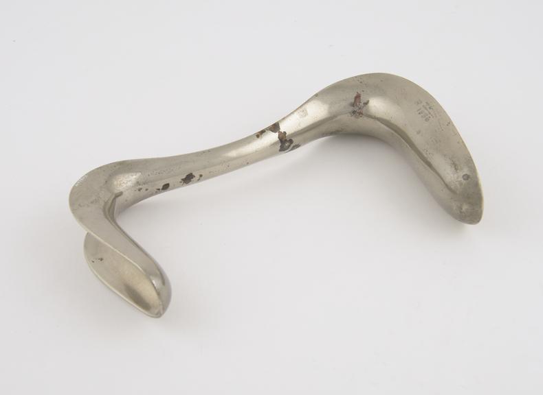 Speculum, vaginal, Sims, double duck-bill, metal, nickel-plated