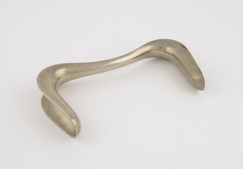 Sims vaginal speculum, double duck bill, steel, nickel plated