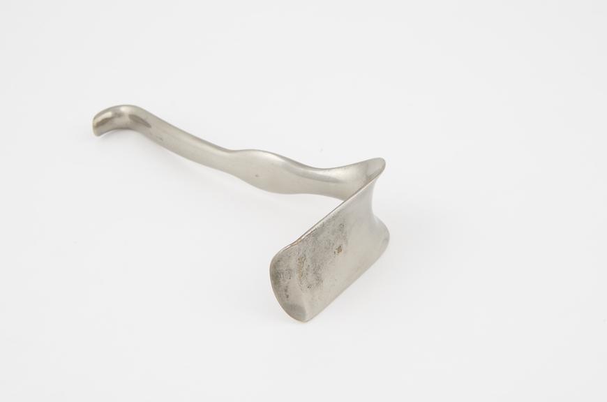 Vaginal speculum, single duck-bill, metal, nickel plated