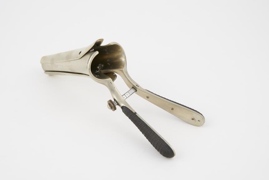 Speculum, vaginal, Ricord, four-bladed, metal, nickel-plated